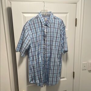 Men's Blue Plaid Shirt